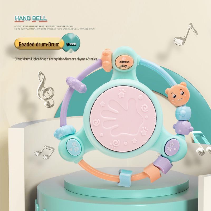Educational Musical Baby Hand Drum Rattle for Ages 6 Months To 2 Years