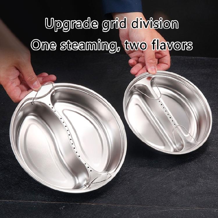 Вставка-пароварка из нержавеющей стали с ручкой Удобный разделенный поддон для приготовления на пару Паровая пластина для дома и ресторана