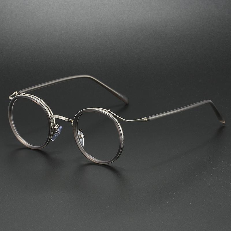 New Retro Brand Design Anti Blue Light Reading Glasses For Men And Women Fashion Korean Round Frame Presbyopic Glasses