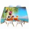 Pineapple Orange Juice Pattern Resort Beach Tablecloth Thicken Cotton Rectangular Round Table Cloth For Wedding Picnic Party