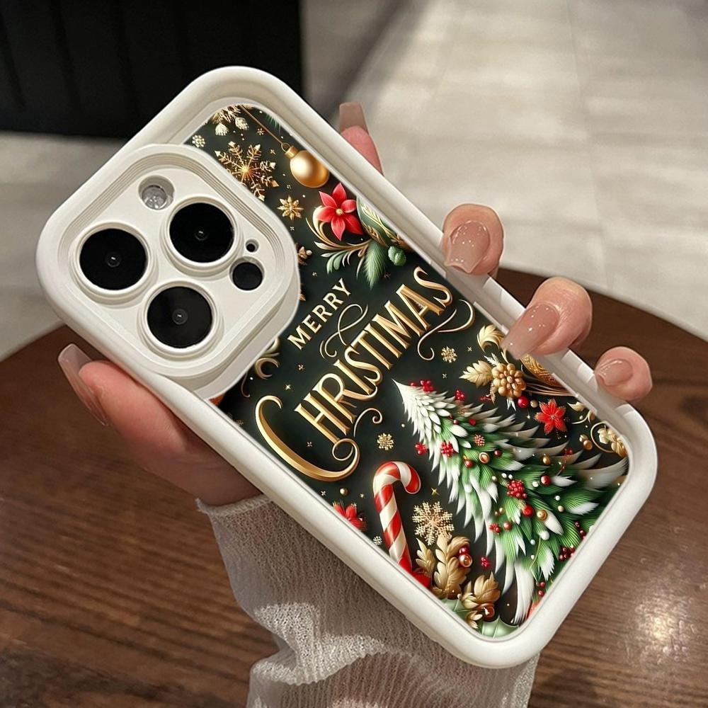 Ae105 Happy New Year art Christmas чехлы для телефонов Huawei P30 Pro P40 Lite Honor 90 Lite X9 Infinix Hot 40 Smart 8 Angel Eye Ladder защитный чехол