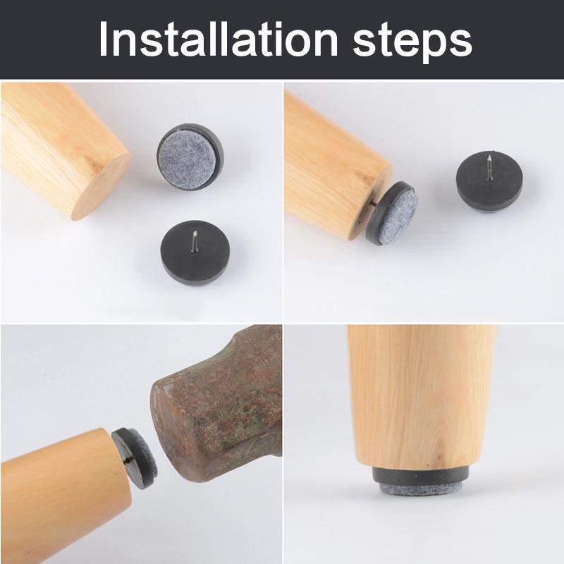 Модные роскошные 30 шт. Стул Стол Мебель Ножки Нижние ножки Нескользящая плитка Пластиковая накладка Мебельный гвоздь для пола Нескользящий деревянный пол Защитный гвоздь