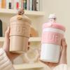 Creative Straw Cup, Simple Women's Glass Cup, Office Girl, High-looking and Cute Water Cup, Double-layer Insulated Cup