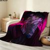 1PC Kpop Demon Hunters Patterned Flannel Blanket Suitable For All Seasons For Home Decor Warmth And Comfort Gifts Holiday Present