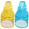 2pcs Dog Raincoat Waterproof Coat Hooded Rainwear with Safety Reflective Stripe Yellow