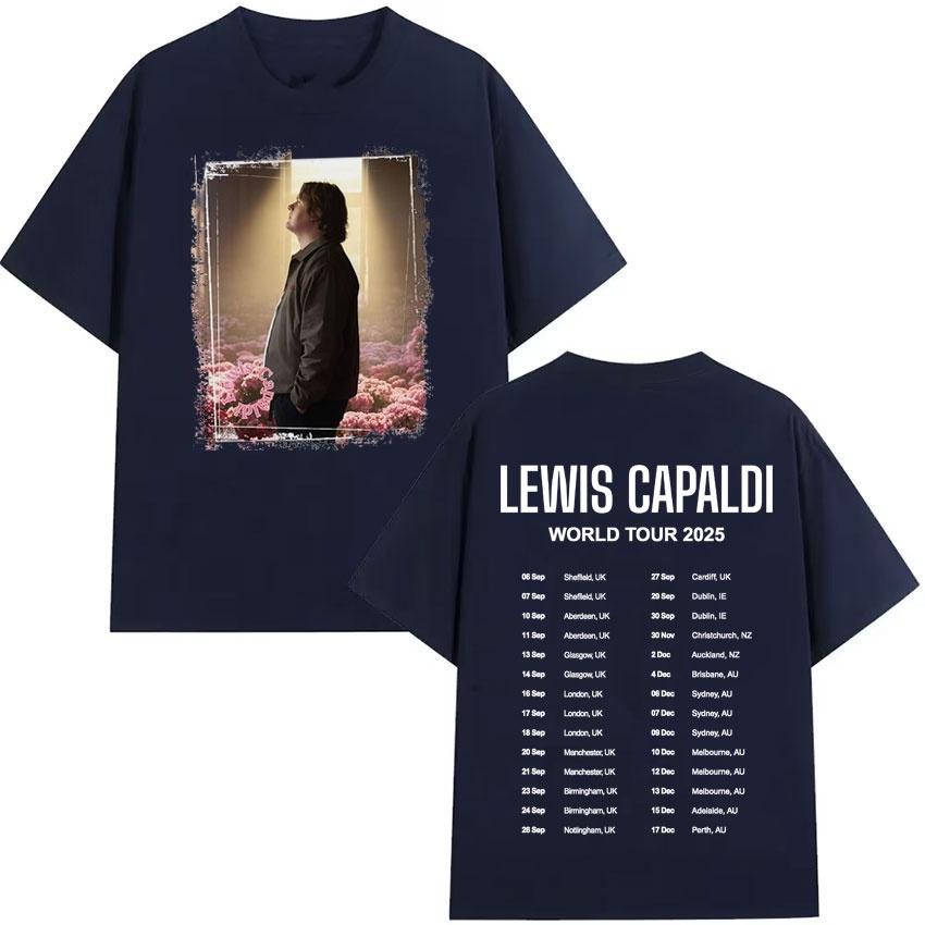 Hot Selling Lewis C-Capaldis Double Sided Printed Punk Summer Men's Women's T-Shirt Pop Aesthetic Cotton Hip Hop T-Shirt