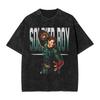 Washed T Shirt The Boys Soldier Boy Hip Hop Vintage T-Shirts High Street Streetwear 100% Cotton Printed Tops Tees for Men Women