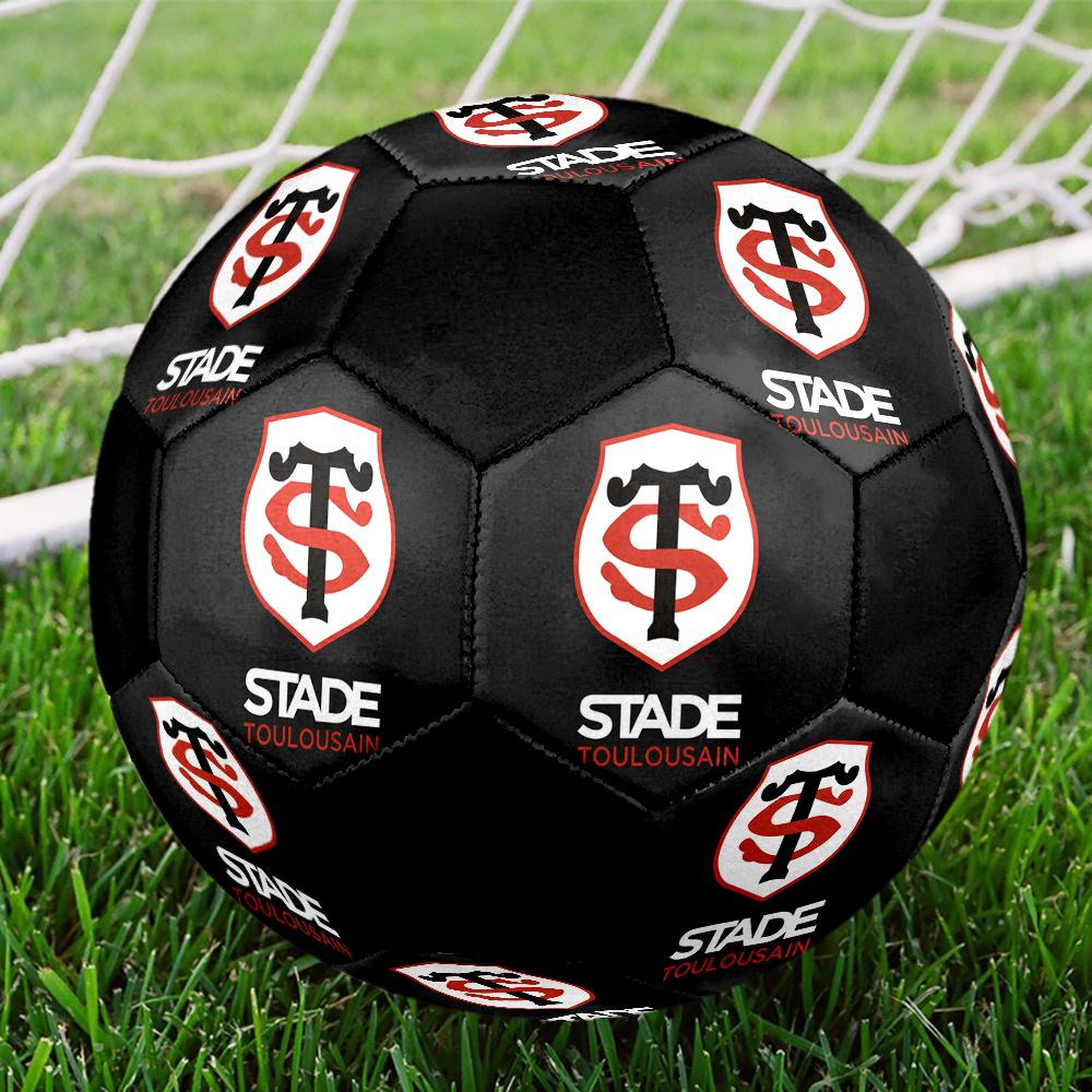 Stade Toulousain Indoor Soccer Ball Colorful Machine Stitched PVC Size 5 Team Training Competition Ready Durable High-Bounce Cool Sports Gift