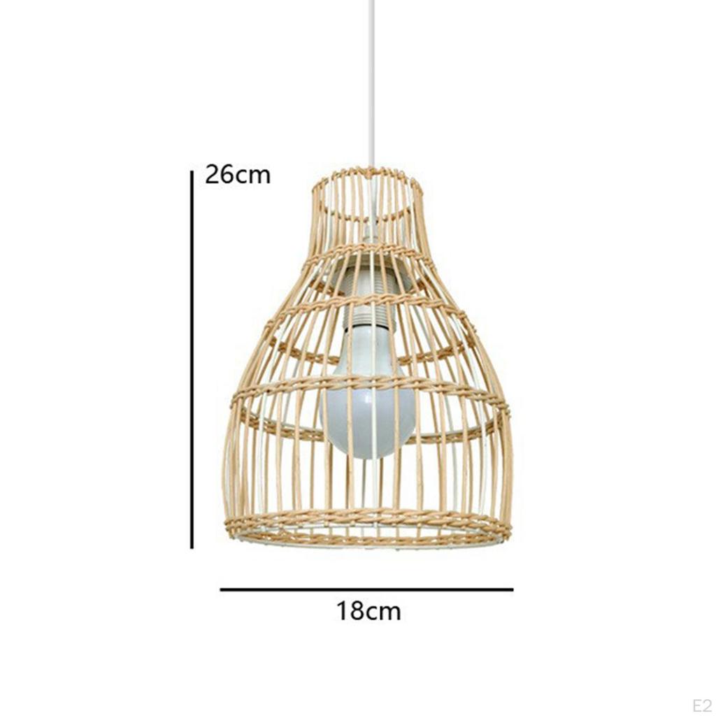Ceiling Pendant Lamp Shade Made of Wicker for Lamp, Hanging Floor