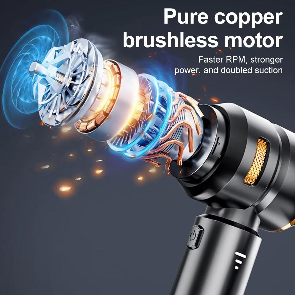 Новый 16000PA мощный автомобильный пылесос ручной бесщеточный двигатель автозапчасти 6000mAh большая емкость аккумулятора мощный беспроводной пылесос бытовая техника