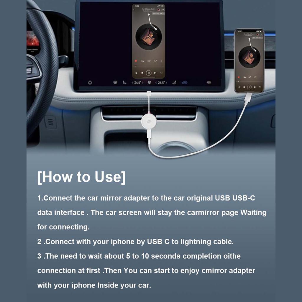Высококачественный беспроводной адаптер для зеркалирования в автомобиле, конвертер-донгл для зеркалирования экрана автомобиля, поддержка USB-подключения, универсальный