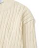 KNITTED [Nitied X Fashion Planet] Cable Round Knit Cream