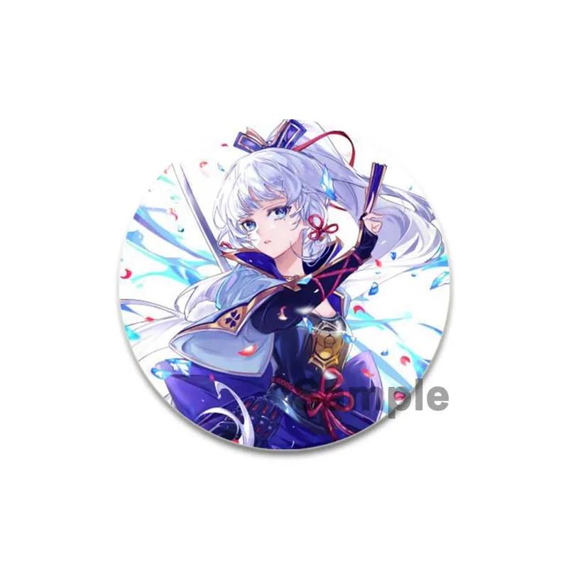 Значок Genshin Impact 32/44/58 мм, милые броши для косплея Камидзато Аяка, креативные изысканные эмалевые булавки для одежды, рюкзака, ювелирных изделий, аксессуаров