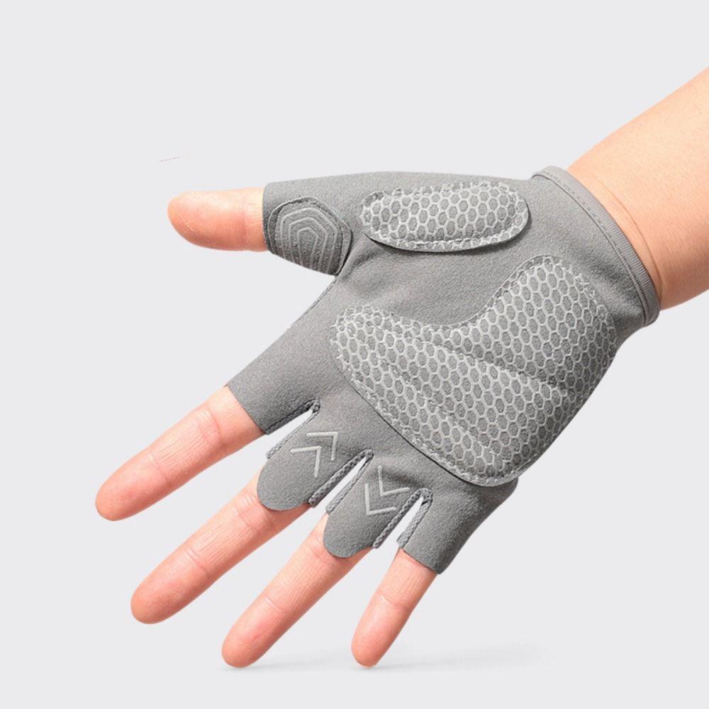 Sturdy Cycling Half Finger Gloves Nylon Split Finger Gloves Workout Gloves  Riding Equipment