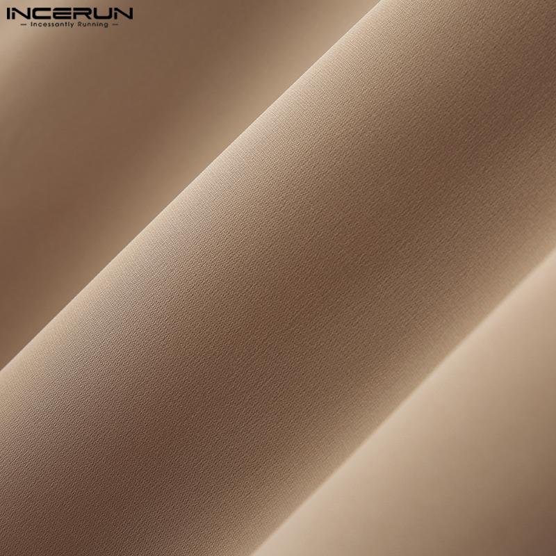 INCERUN Летние повседневные свободные мужские рубашки с короткими рукавами