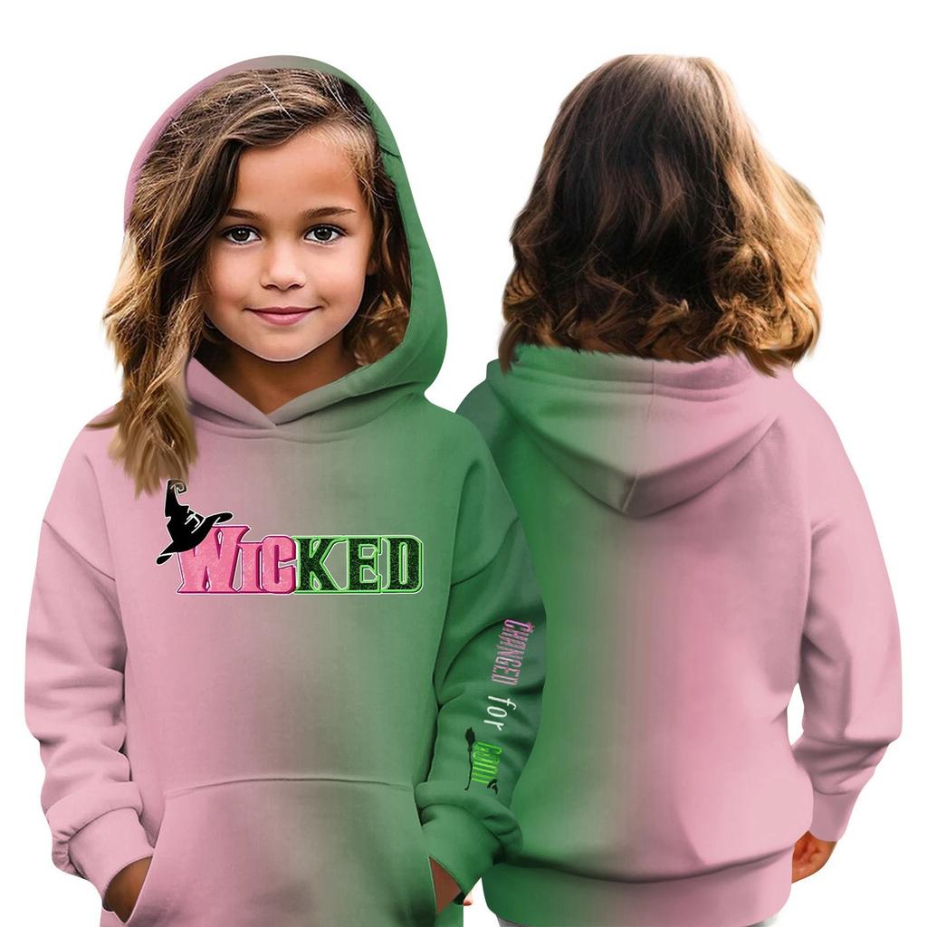 Children's Hoodie Boys And Girls Fashion Printed Long-sleeved Hooded Pocket Hoodie