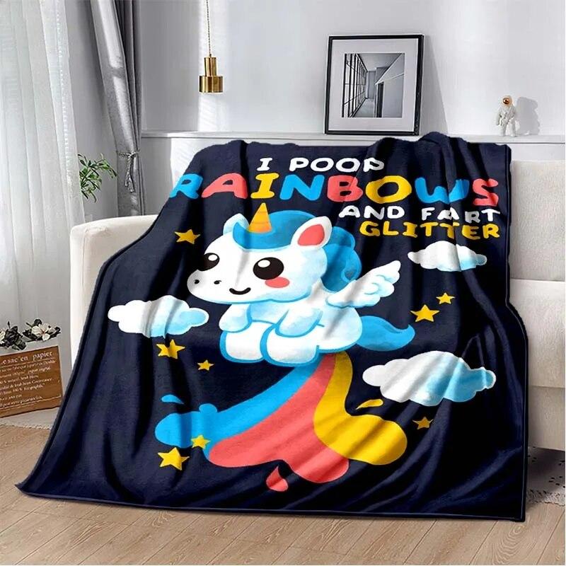 Милое розовое одеяло с единорогом, одеяло для дивана, украшение для спальни, гостиной, одеяло для кровати, одеяло для пикника, одеяло
