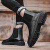 Модные мужские кожаные ботинки Модный минималистский стиль Мотоциклетные офисные мужские ботинки Для отдыха, деловых вечеринок, походные ботинки