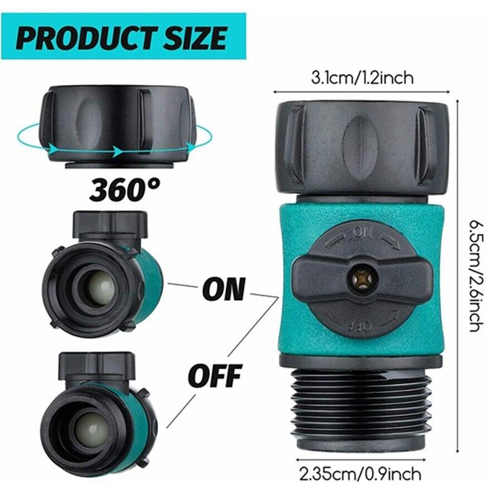 Соединитель шланга, запорный клапан водяного шланга 3/4 дюйма, 4 шт.