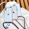 Прозрачный чехол для iPhone 12 Pro Max со встроенным шнурком через плечо для iPhone 11, 13 Mini. Совместимо с Apple 14.