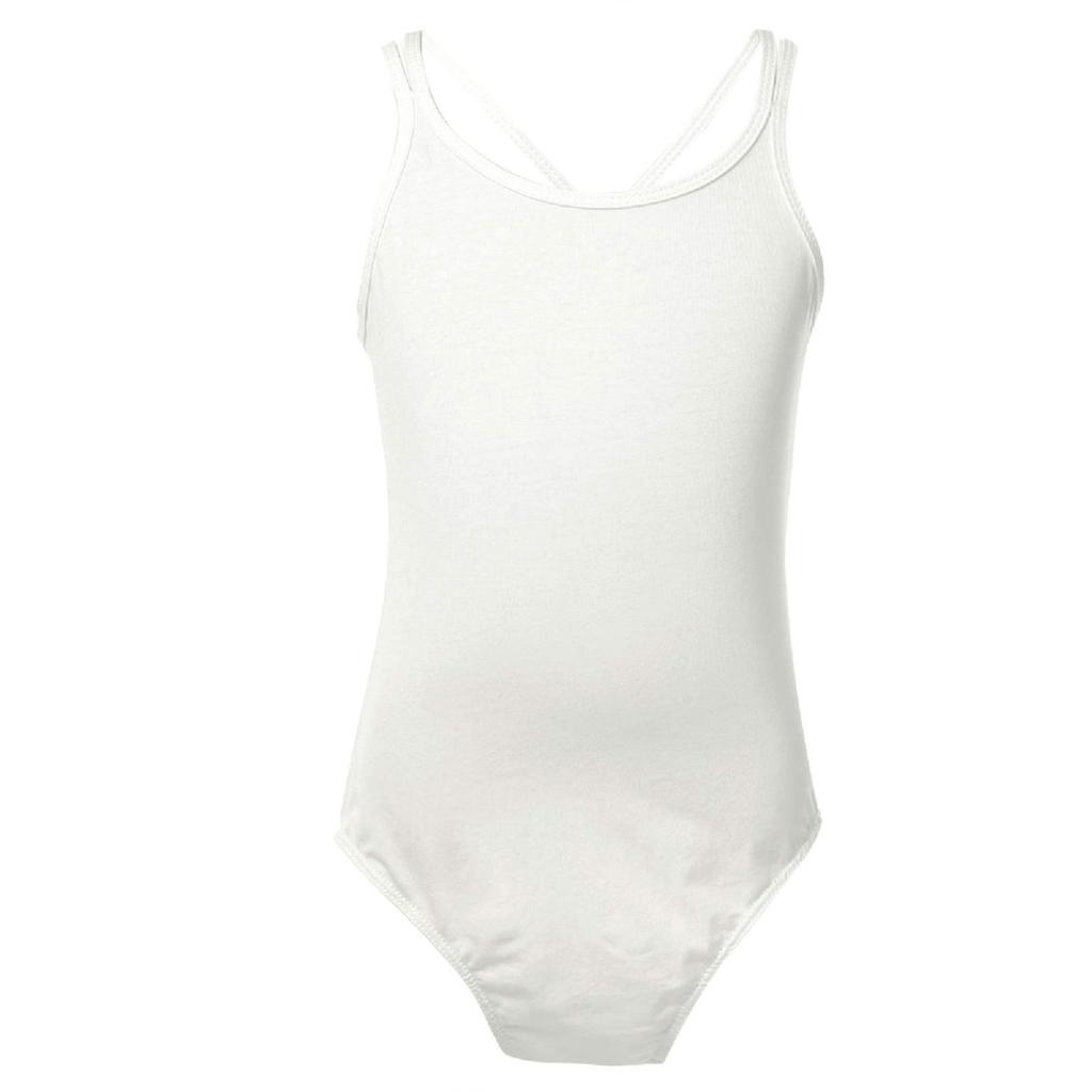 Kids Girls Crisscross Back Spaghetti Strap Ballet Dance Wear Gymnastics Leotard Dancing Costume