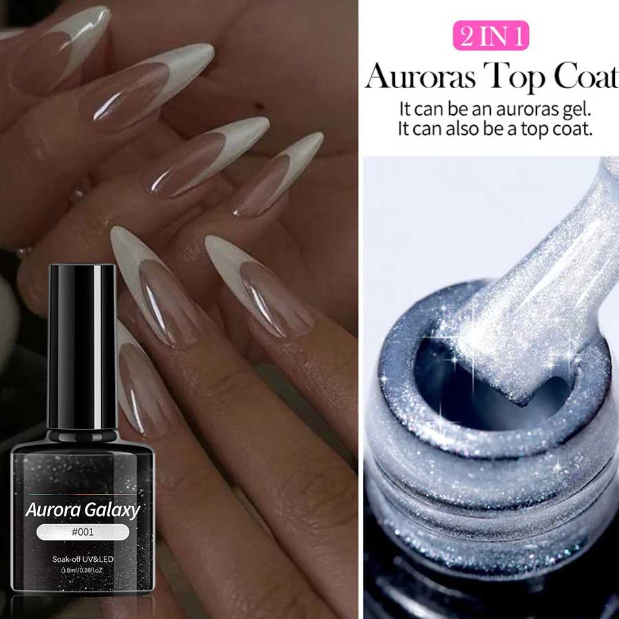 Galaxy Cat Eye Гель-лак для ногтей с блестками, эффектом сияния, серебряный УФ-гель-лак, мерцающая пыль, декор для ногтей своими руками