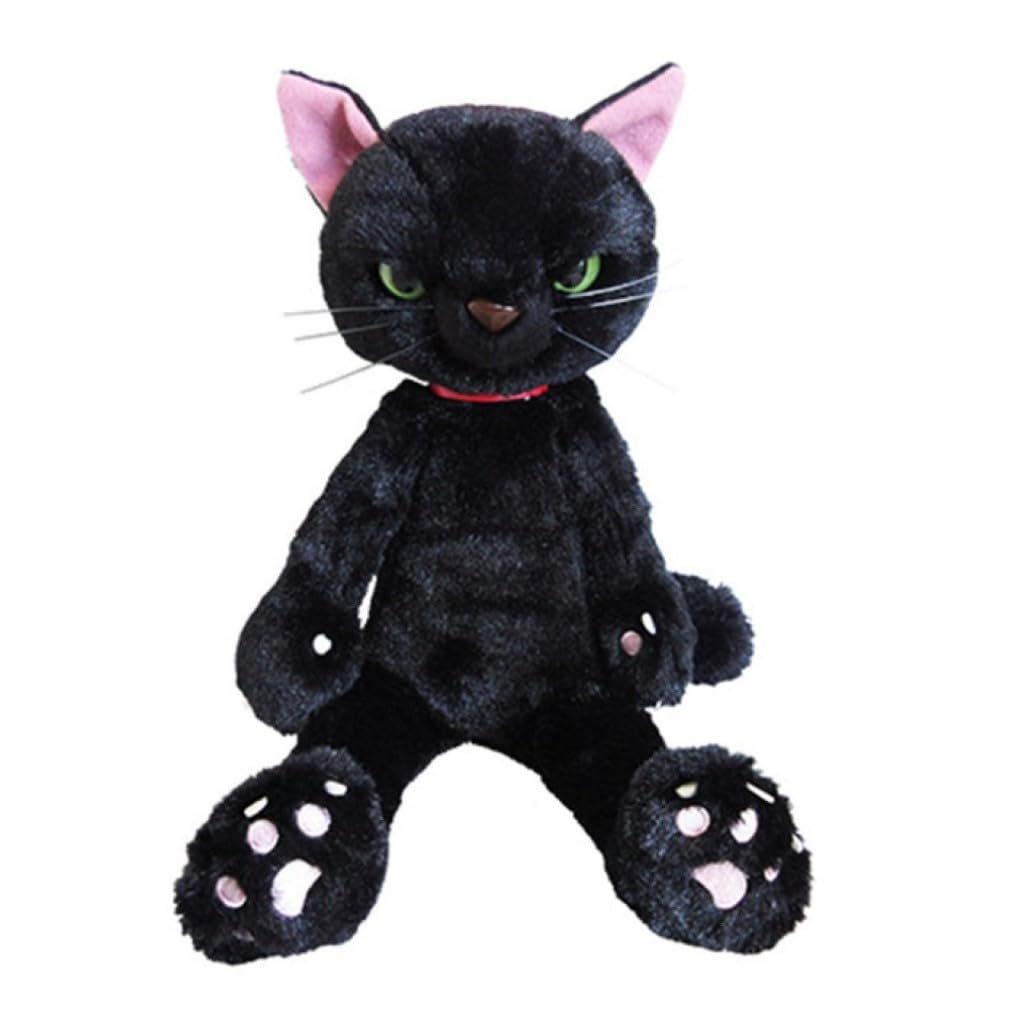 Плюшевая игрушка-кошка Naitou Design Scratch Cat (Миссисипи), 28 см Черная мягкая игрушка, Уникальный иллюстративный дизайн от Тамихо Майта, Мягкая коллекционная фигурка