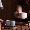 Ретро элегантная керамическая кофейная чашка Оригинальный дизайн Чашки для послеобеденного чая Деревянные подставки Офисные стаканы для воды Кружки для молока Посуда для напитков