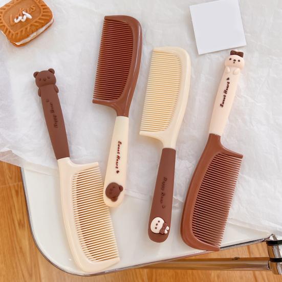 Парикмахерская расческа Yousheng с мелкими зубцами, очаровательная, милая, мультяшная, профессиональная, косметическая, аксессуар для волос, расческа из смолы в виде маленького кролика для студентов