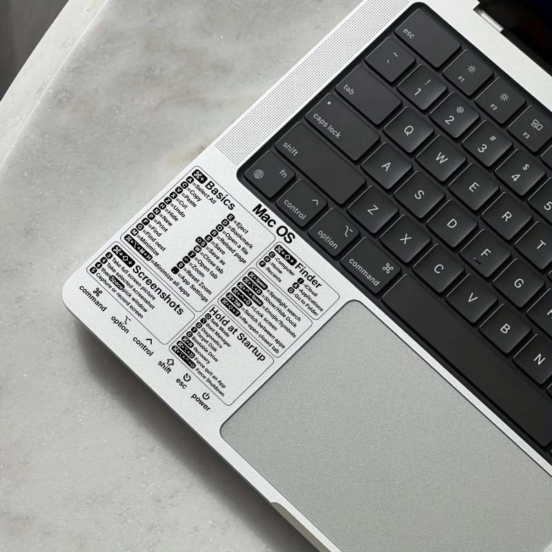 Laptop Computer Keyboard Shortcut Reference Sticker Universal Decorative Study Guide for Home Office Programmer Productivity