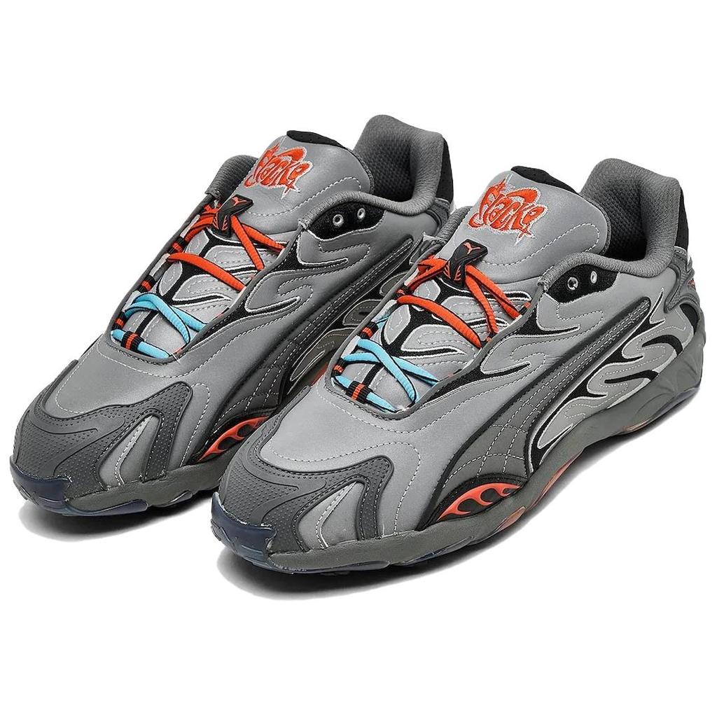 A$AP Rocky X Puma Inhale Reflective Silver Unisex Sneakers Grey Black Red 405383-01