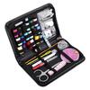 Portable Sewing Kit, PU Lther Case with Essential Tools Including Thrds Needles Scissors and Msuring Tape, Travel Home Craft Clothes Repair