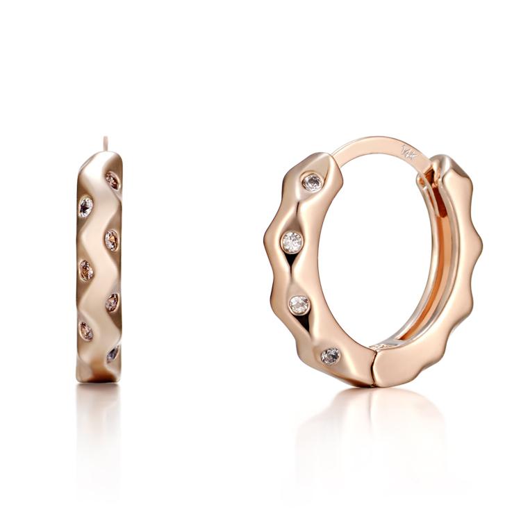 Серьги Cranne 14K Gf с застежкой one-touch C24Egp074