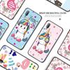 Soft Cartoon Instagram Flamingo Unicorn Silicone Case Cover + Lanyard