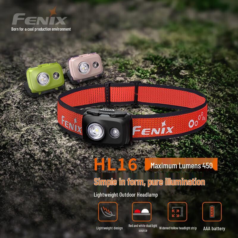 Сверхлегкий налобный фонарь FENIX HL16