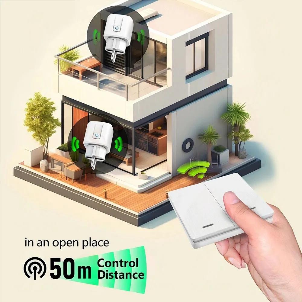 Умный дом беспроводной пульт дистанционного управления розетка выключатель 15А вилка ЕС электрическая розетка для удаленного включения/выключения бытовой техники свет