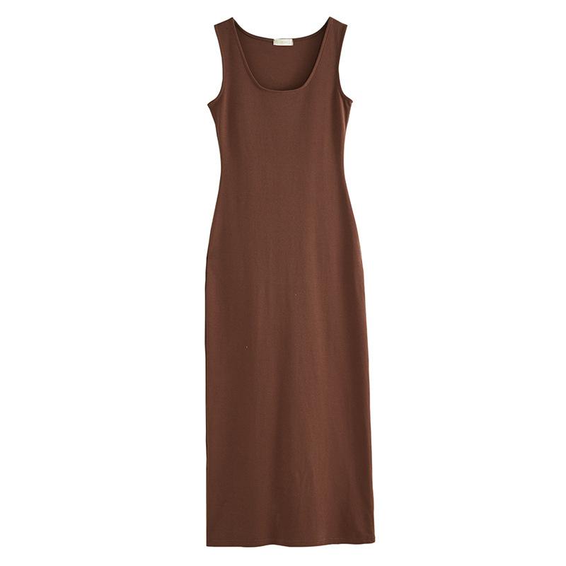 Хлопковый жилет, длинное платье, летнее новое платье, женственное, внутреннее покрытие, от колена до щиколотки