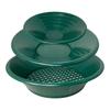 10/14/15 Inch Washing Gold Panning Machine Screen Mining Screen Metal Detection Tools Sieve Gold Pan Green Plastic Bowl 1/3 PCS