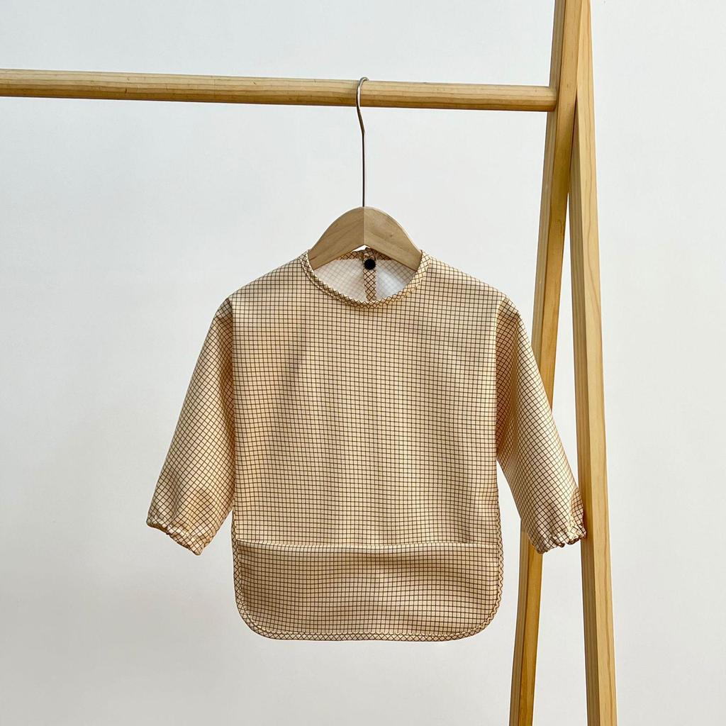 Reversible Waterproof Baby Smock & Bib - Denmark Painting Apron & Food Catcher Coverall