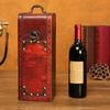 Vintage Archaistic Single/ Double Red Wine Box Portable Wood Wine Box Retro Gift Wine Storage Box Case Bottle Packag With Handle