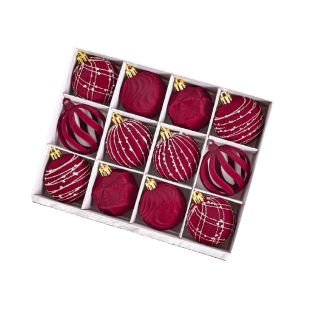 12 шт. 6 см Рождественский подвесной шар Ручная роспись Рождественские шары Украшения Праздник Свадьба