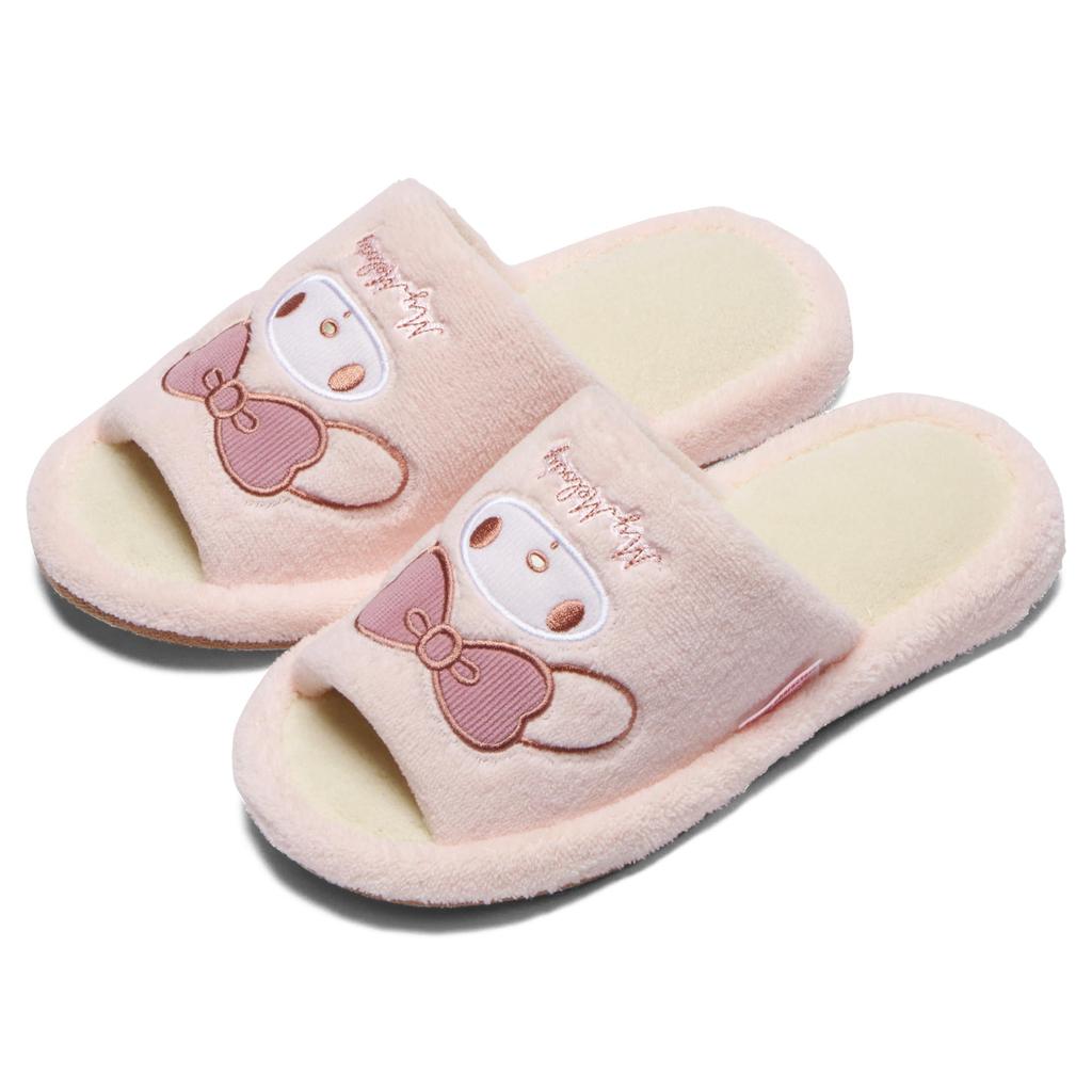 Sanrio with Outer Stitching Slippers, Pink, 24.0 Cm,