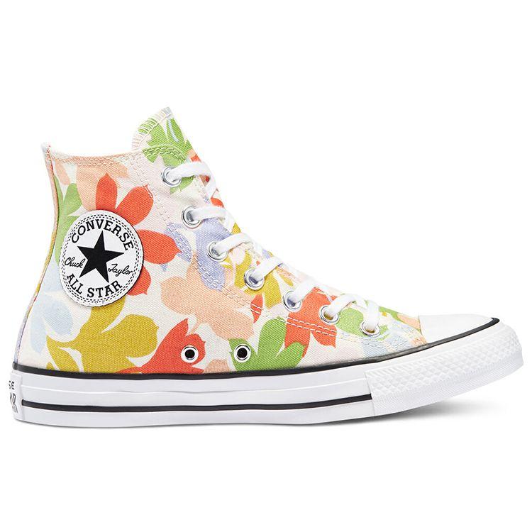 Converse Chuck Taylor All Star High Top Daily Colorful Canvas Shoes Women Sneakers White Green Orange 570805C