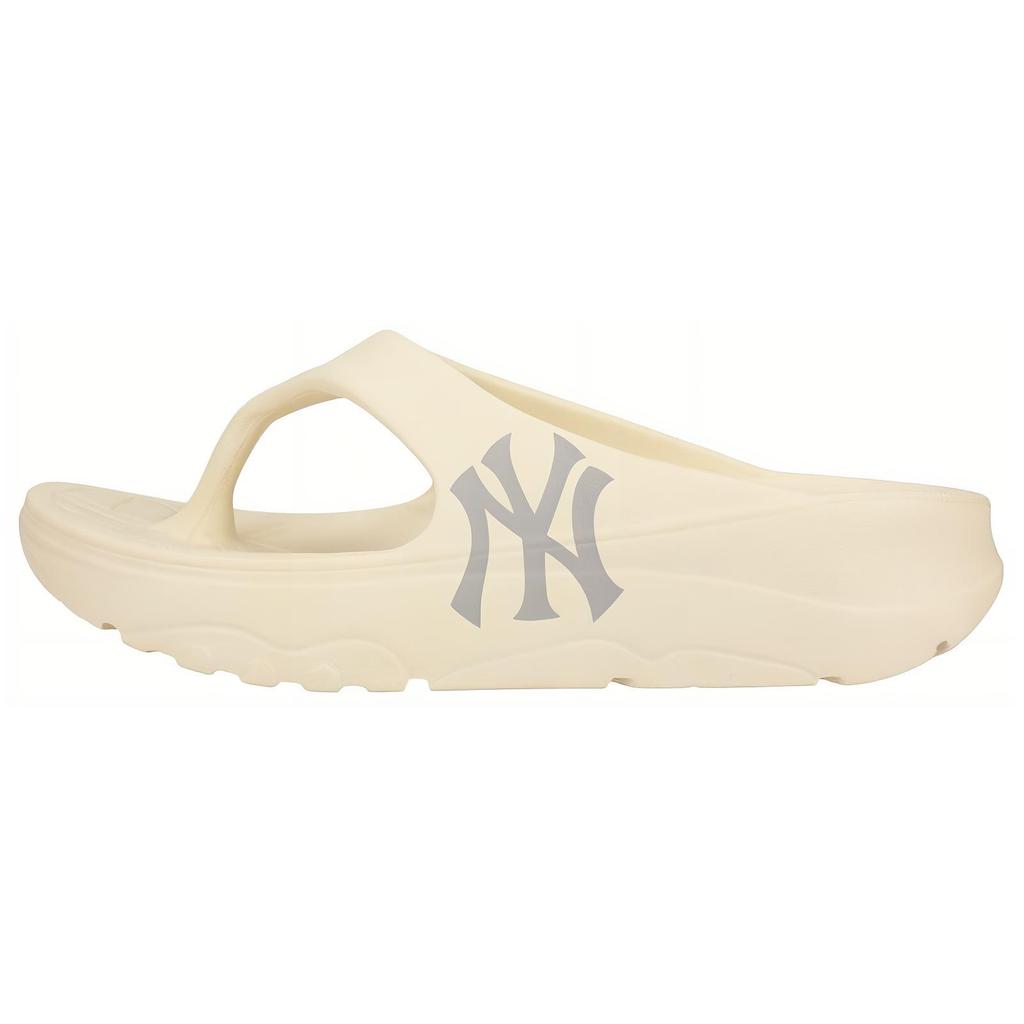 New MLB Slipper Graffiti Slip Resistant Flip Flops Unisex Beige 32SHHW111-50I