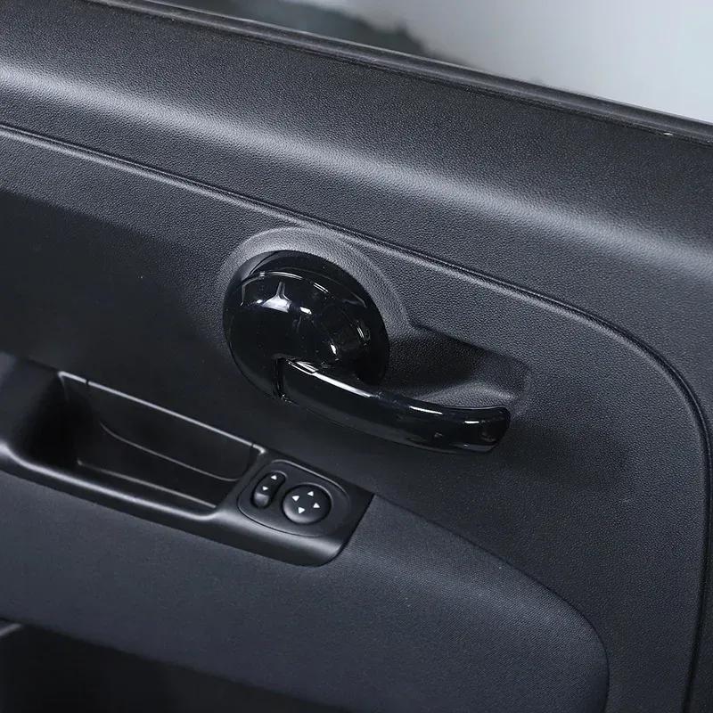 For Fiat 500 2010-2024 ABS Carbon Fiber Car Inside Handle Panel Frame Cover Trim Sticker Car Accessories