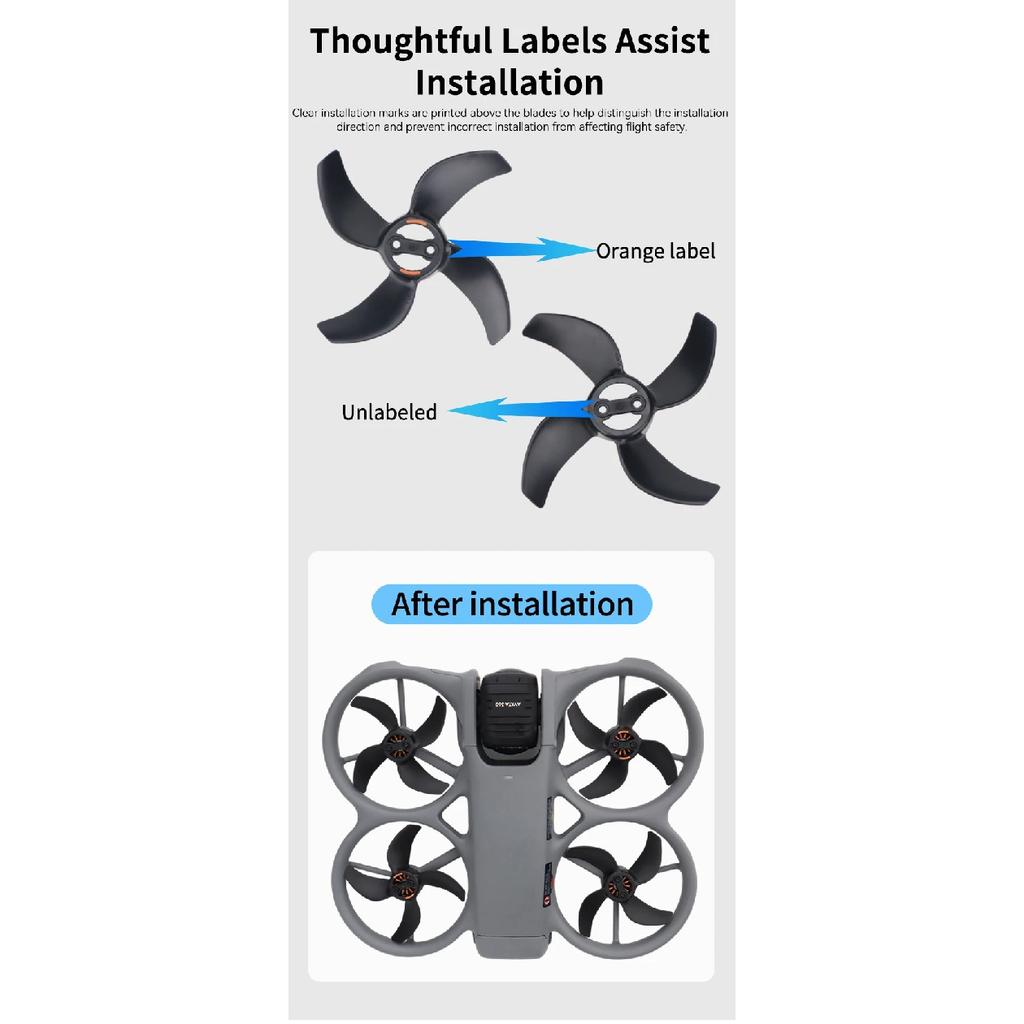 for DJI Avata 360 Drone Quick‑Release Low‑Noise AVATA360 3340S Propeller Blades Llight Weight Drone Accessories