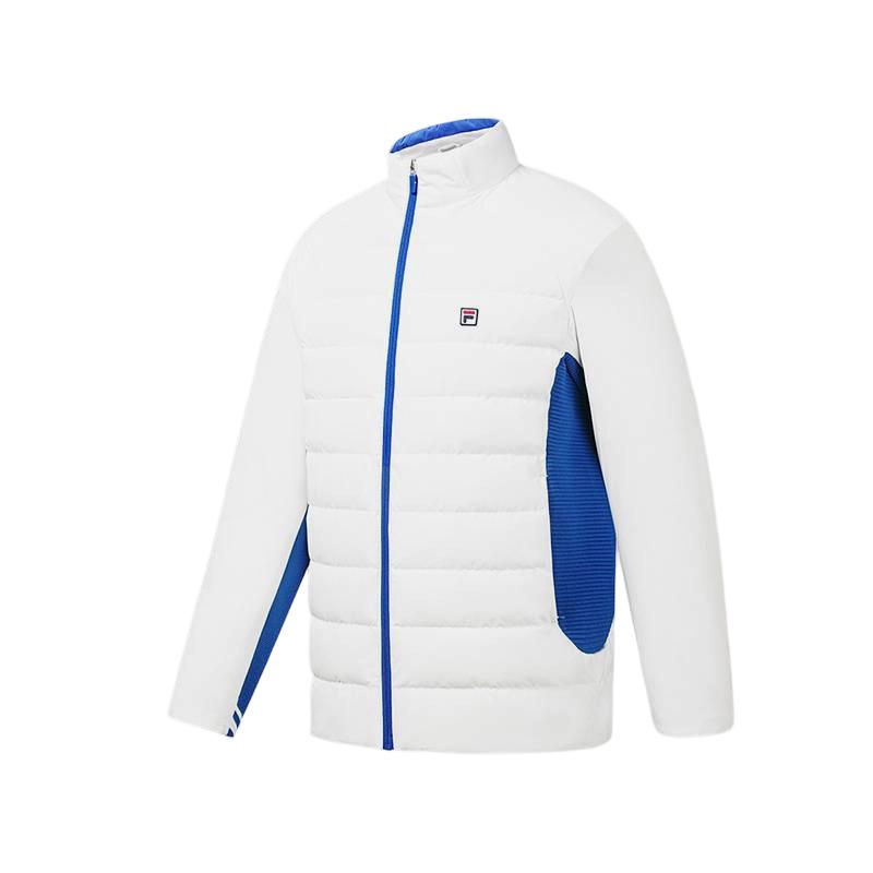 Men's FILA Tennis Down Jackets Men's Cloud White Stand Collar Moderate