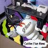 Custom Name Ghost Marshmallow Man Rug for Living Room, Game Rooms, Office, Bedroom, Floor Mat Playful Design, fan gifts Christmas decor