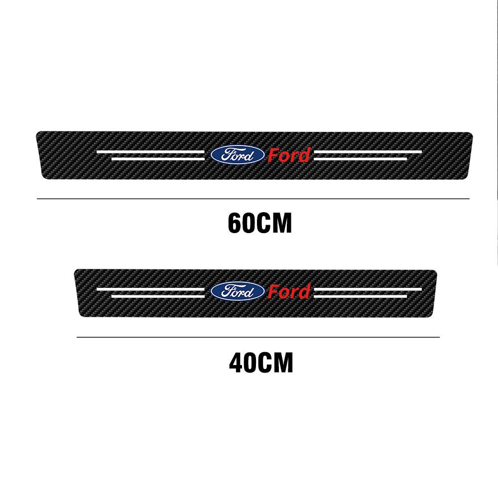 cvufy2 4PCS Leather Car Styling Door Sill Protector Sticker Accessories For Ford ST Fiesta Edition Mondeo Fusion Ecosport Focus Mk2 3 4