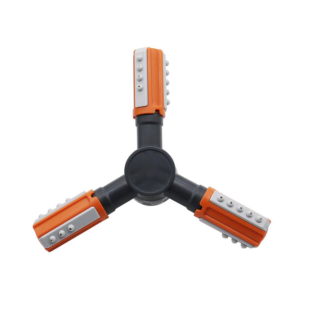 Adjustable 1/2" External Thread 3-Arm Rotating Sprinkler Nozzle Garden Agriculture Grass Lawn Watering Irrigation Sprinkler 1 Pc